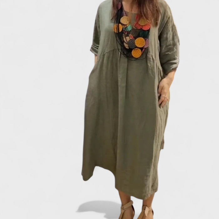 Mandira | Robe en coton et lin
