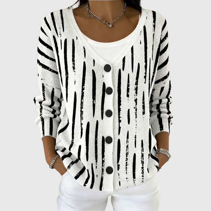 Cardigan en Maille Confortable Boutonné