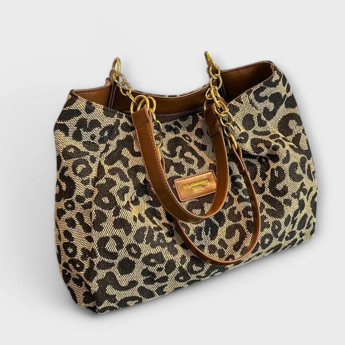 Sac fourre-tout en toile léopard