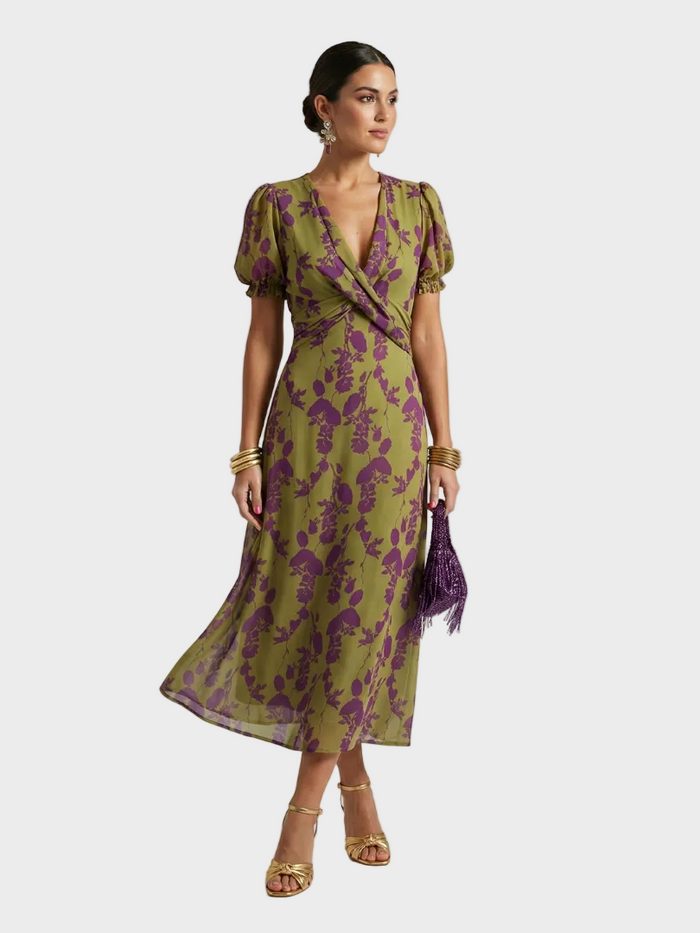 Natalia | Robe midi fleurie