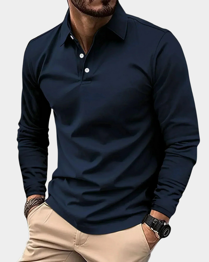 Adrian | Modern long-sleeved polo shirt