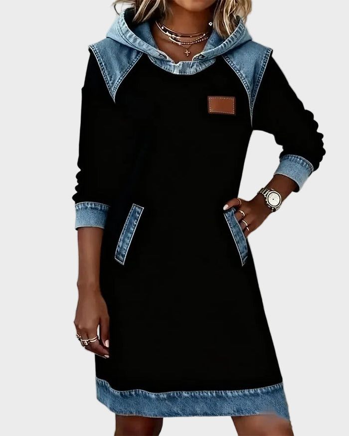 Irena | Robe en jean à capuche