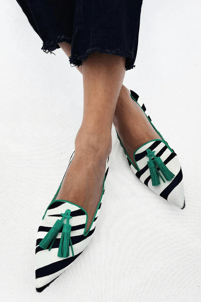 Mocassins Zebra Vert