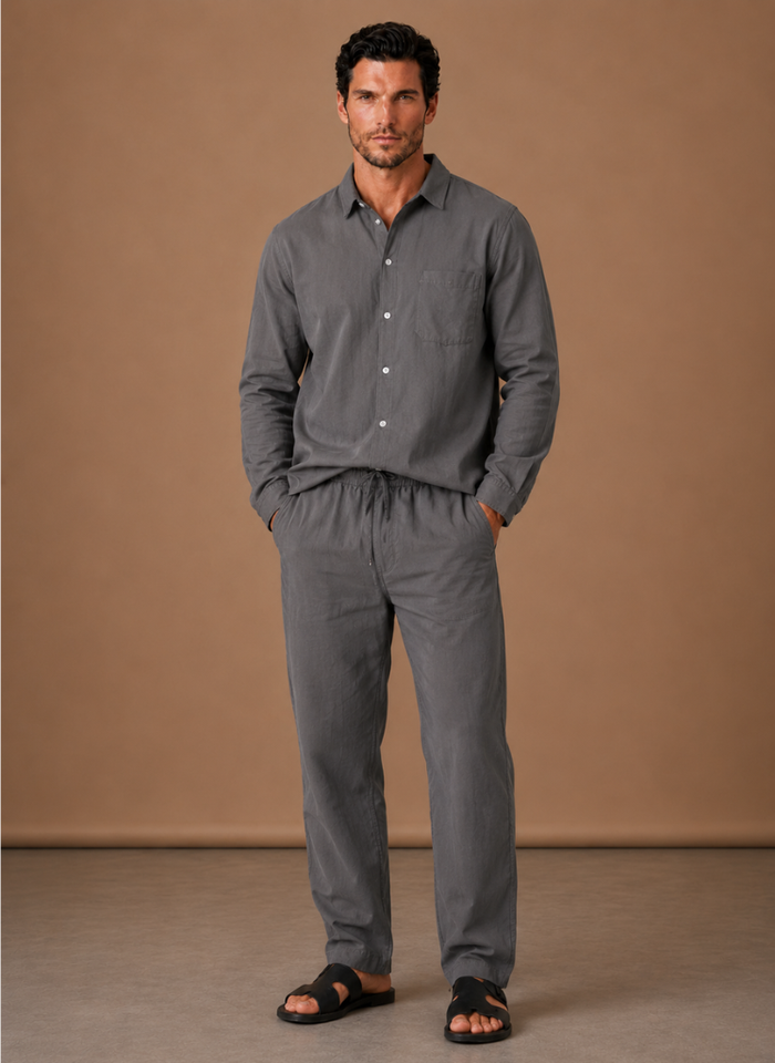 Men's Linen Cotton Set – Shirt & Trousers Smart Casual | Areleon