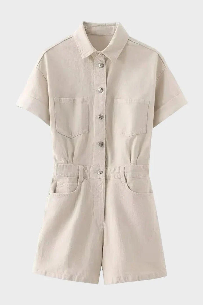 Salopette en Jean Boutonnée Vintage