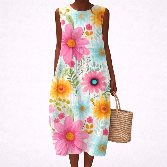 Robe d’Été Confortable Sans Manches