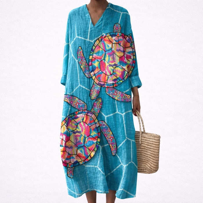 Robe d’Été Imprimée Flatteuse