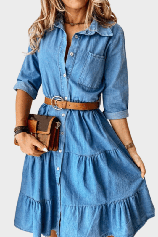 Robe d'Été en Jean Coupe Trapèze
