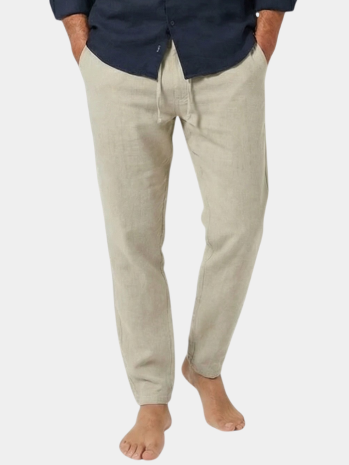 RELAXED LINEN TROUSERS FOR MEN