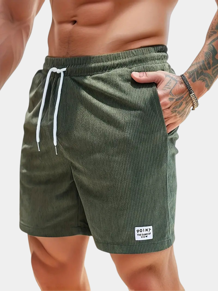 ELASTIC WAIST SWIM SHORTS FOR MEN