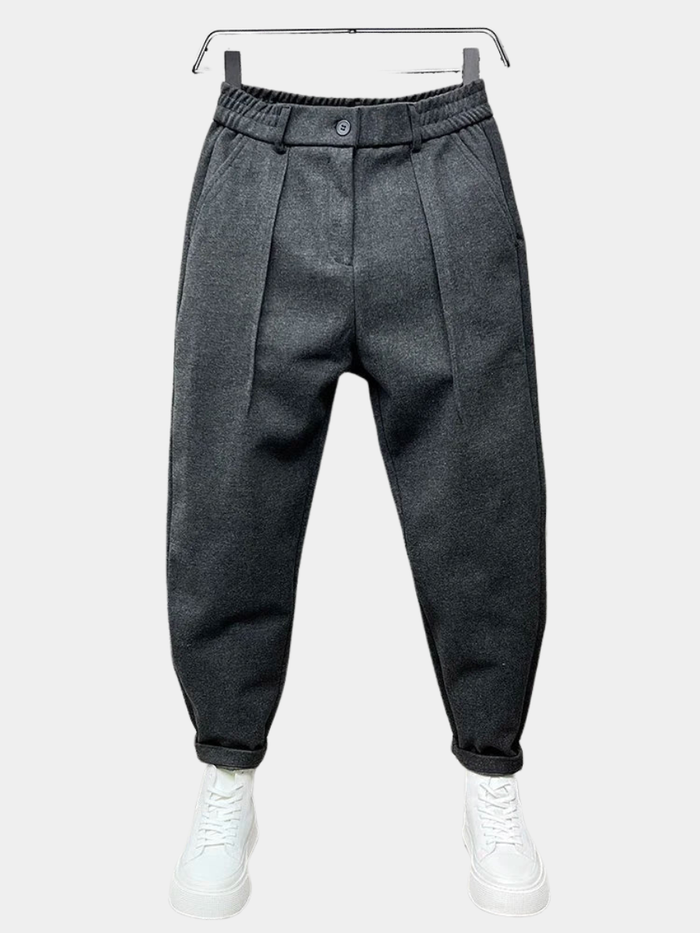SLIM MELANGE TROUSERS FOR MEN