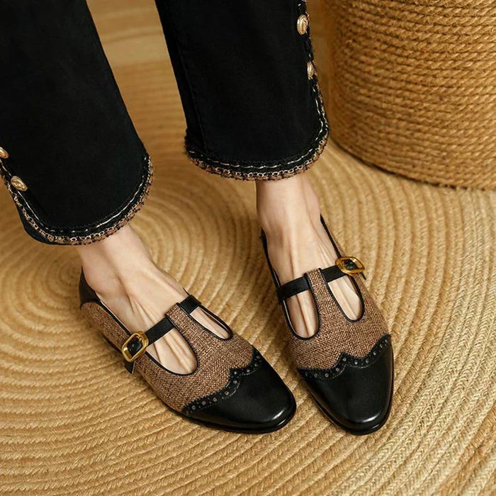 Mary Janes Vintage à Boucle Bicolores