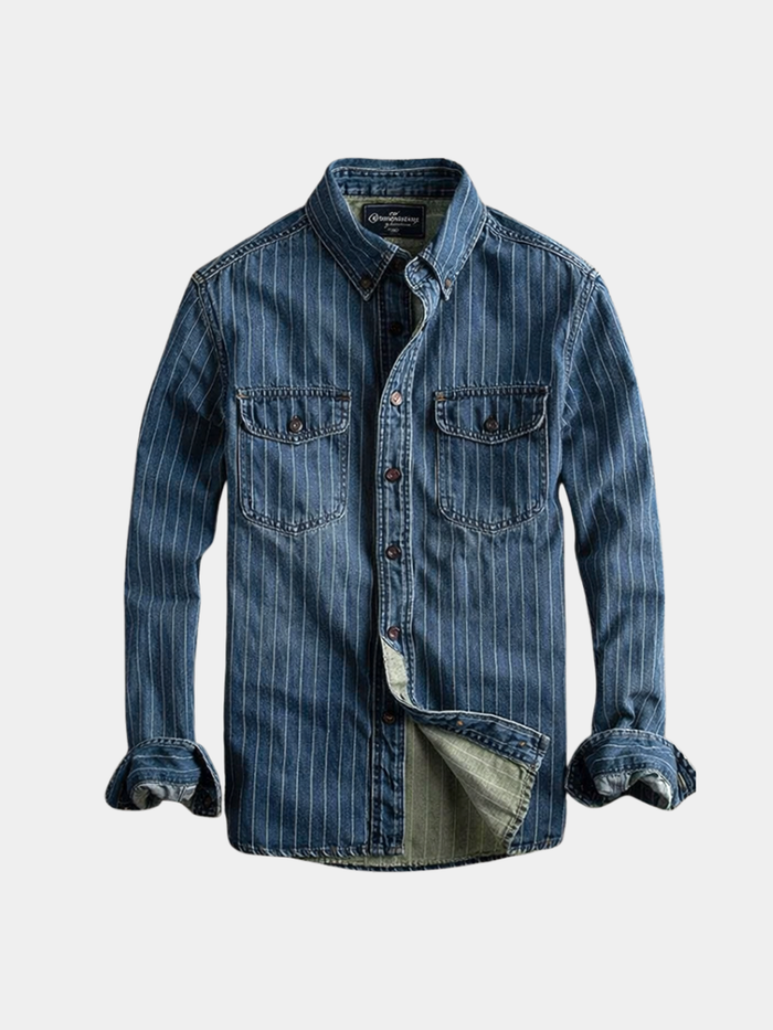 STRIPED LONG-SLEEVE SHIRT FOR MEN