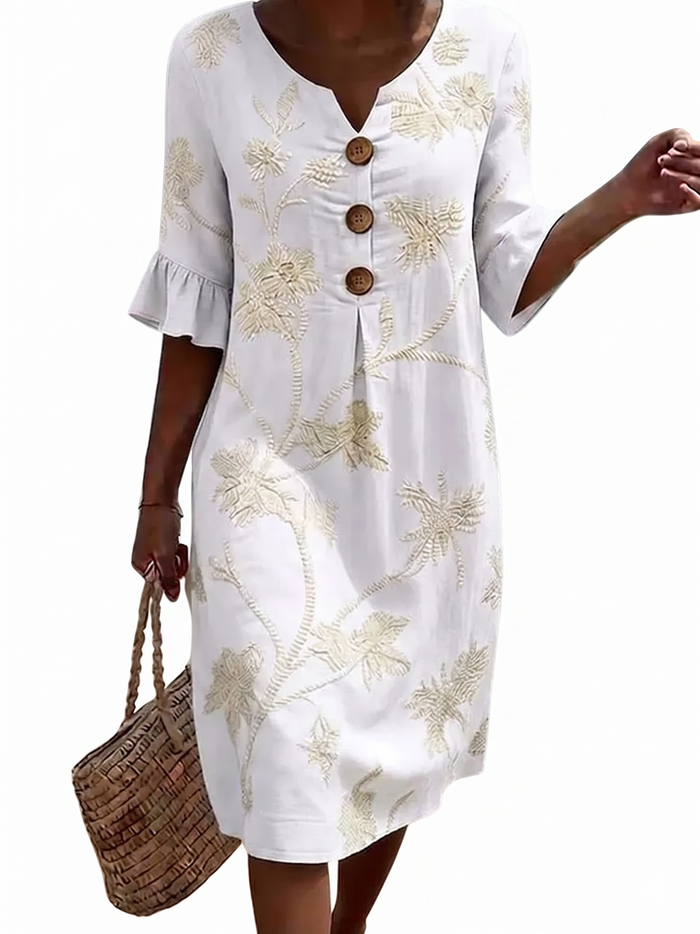 Albane | Robe femme décontractée à motifs floraux