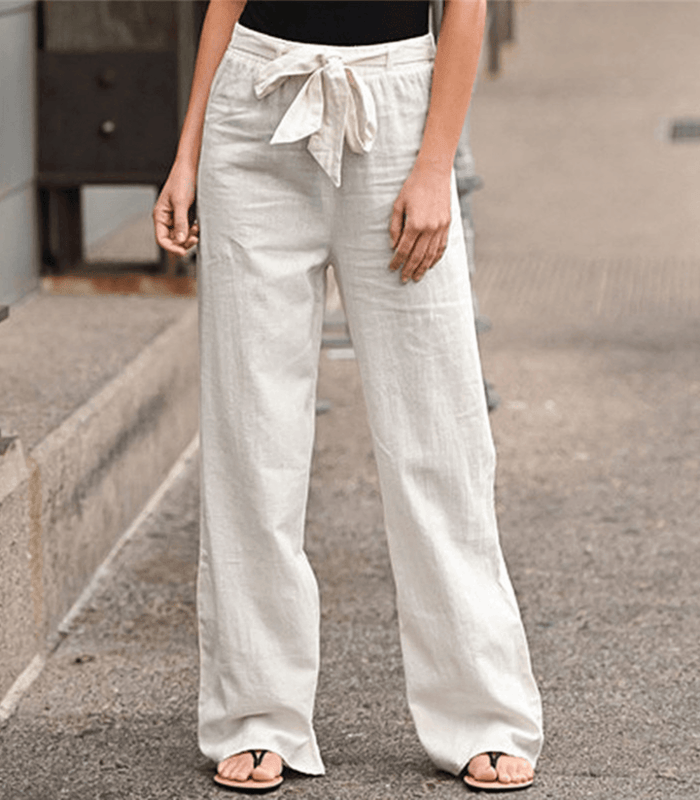 Pantalon Détente Femme Avec Cordon Et Taille Élastique