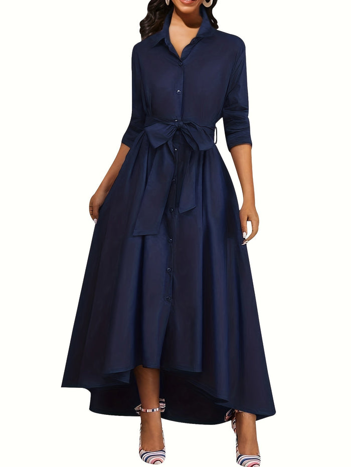 Robe Maxi Boutonnée Parfaite pour les Fêtes