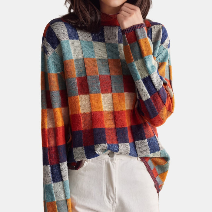 Pull Carreaux Rétro