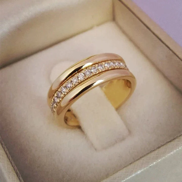 Bague Vintage en Zirkonia Incrustée