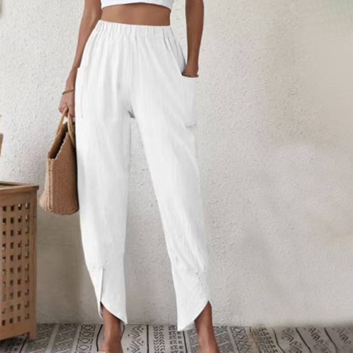 Pantalon à Ourlet Fendu