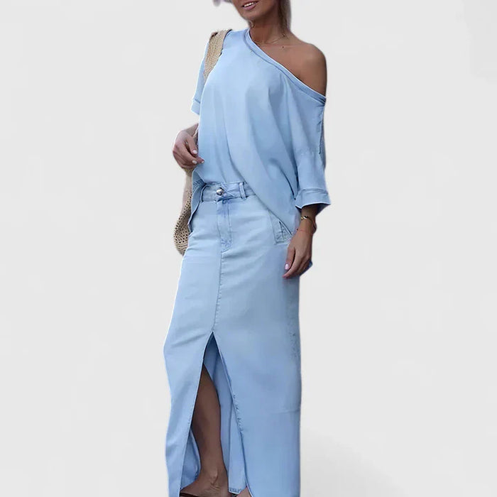 Ensemble de Jupe Maxi Élégante