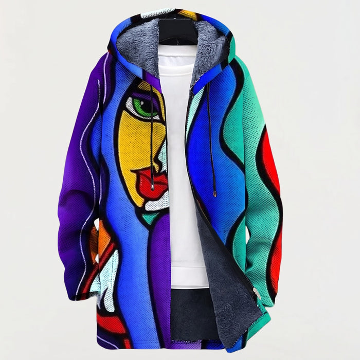 Veste à Capuche Visage Pop Art