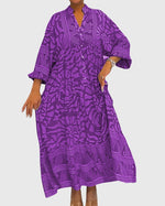 Robe Maxi Avec Imprimé Élégant