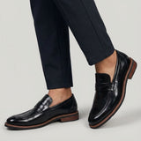 Montovani Leather Penny Loafers