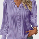 Berthe | Blouse à manches bouffantes et col V