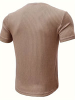 TEXTURED CREW NECK SHIRT FOR MEN