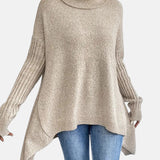 Mathilde | Pull ample à col roulé et manches chauve-souris