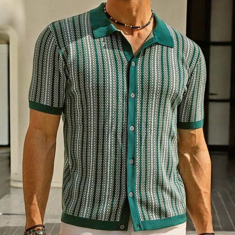 HERRINGBONE BUTTON-DOWN SHIRT FOR MEN