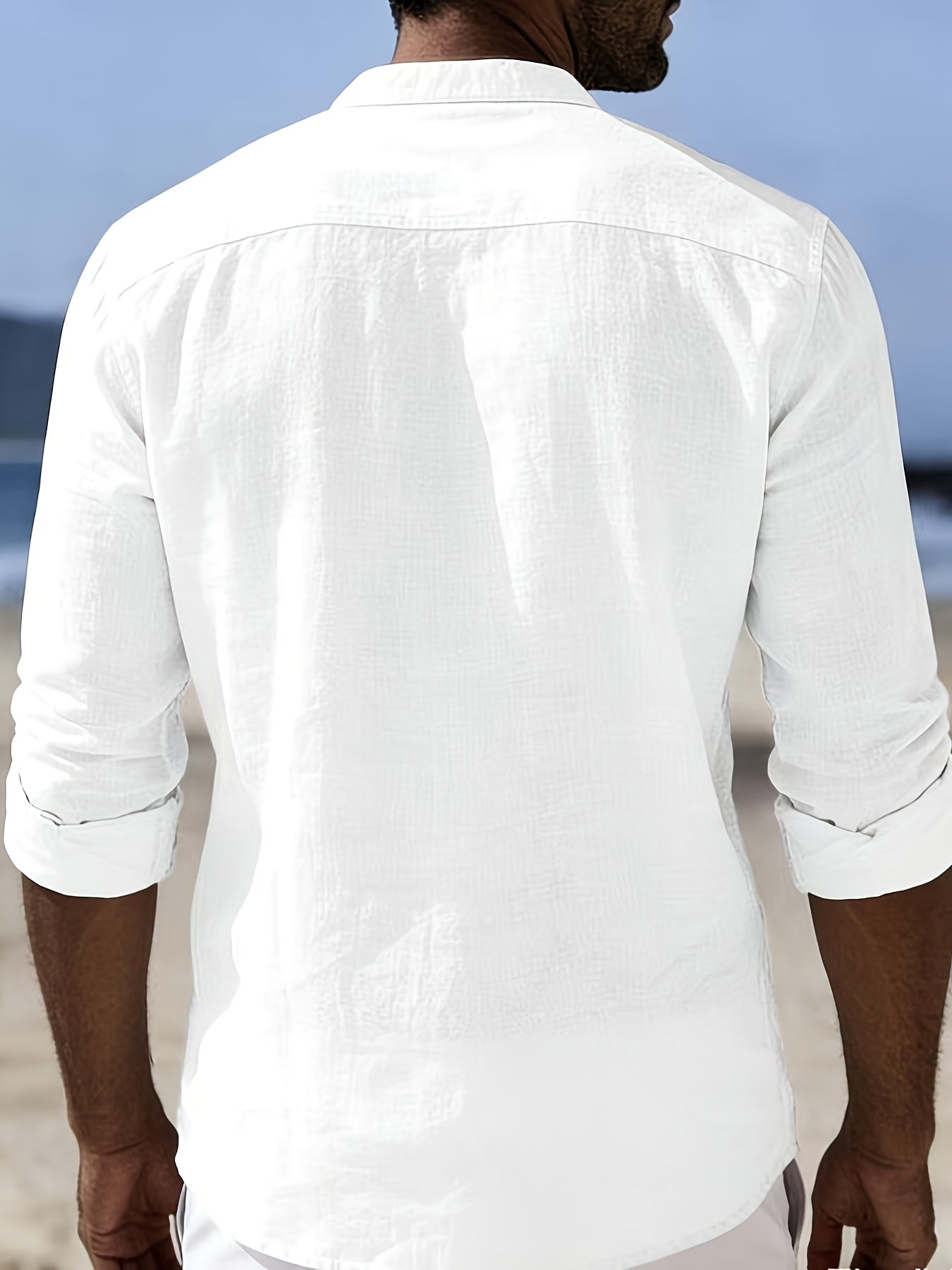 LOOSE STAND COLLAR SHIRT FOR MEN
