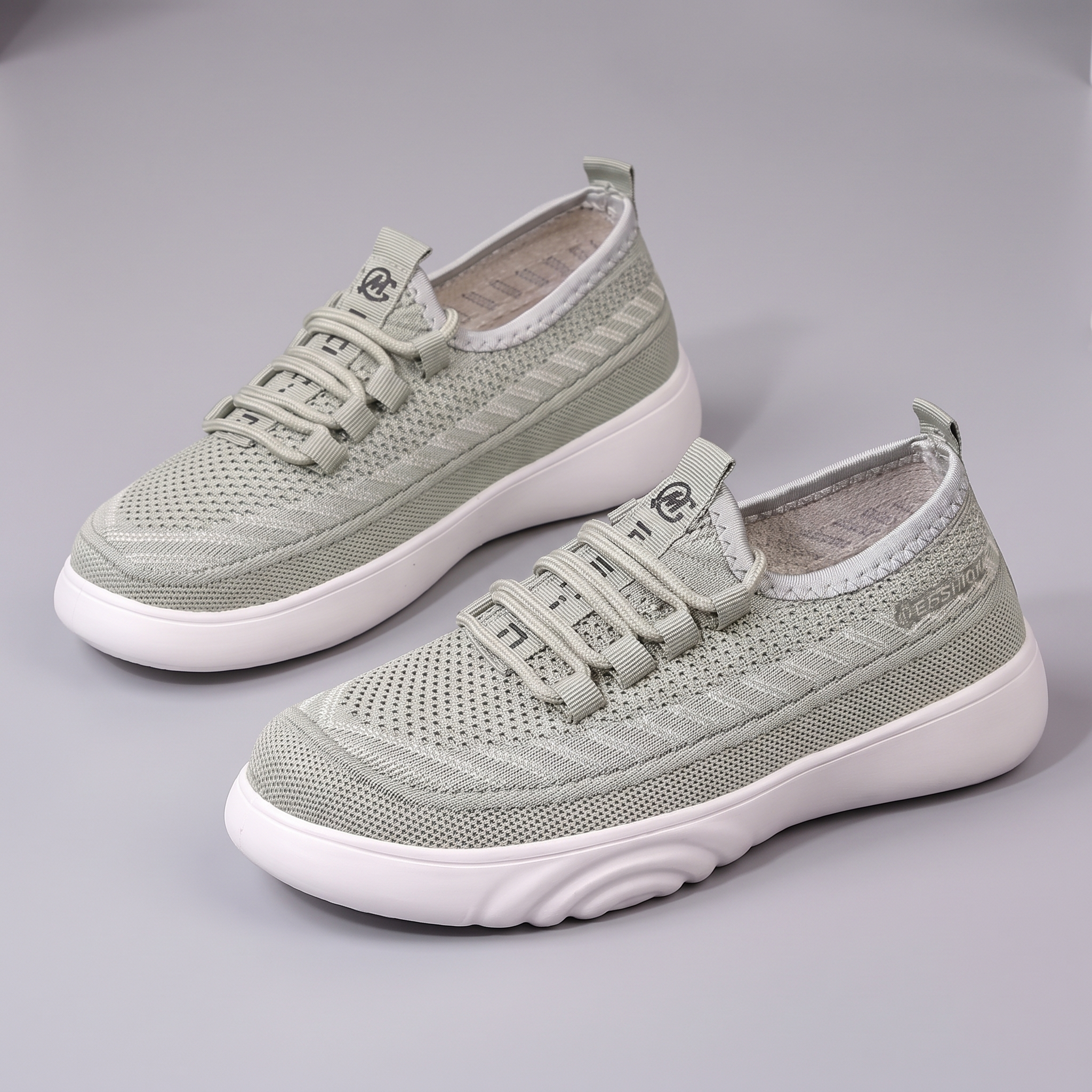 Annette | Mocassins confort Vert, vue de face