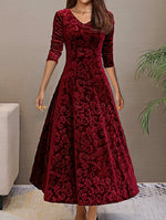 Robe d'Élégance en Velours pour les Fêtes