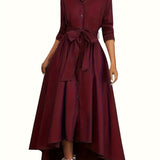 Martine — Robe Maxi Boutonnée Parfaite pour les Fêtes
