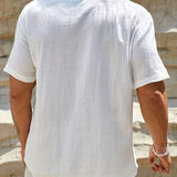 LINEN V-NECK SHIRT FOR MEN