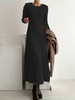 Robe Maxi en Tricot Câblé Confortable