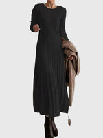 Ondine | Robe longue en maille à torsades