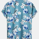 Ensemble Sidonie — chemise à imprimé floral tropical & short de bain