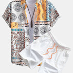 Ensemble — chemise à imprimé foulard & short de bain