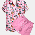 Ensemble — chemise à imprimé ananas et palmiers & short de bain