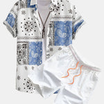 Ensemble Bérénice — chemise à imprimé paisley & short de bain