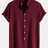 Ensemble — chemise en lin et viscose & short à cordon en lin et coton