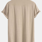 Ensemble — chemise en lin et viscose & short à cordon en lin et coton