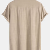 Ensemble — chemise en lin et viscose & short à cordon en lin et coton