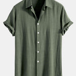 Ensemble — chemise en lin et viscose & short à cordon en lin mélangé