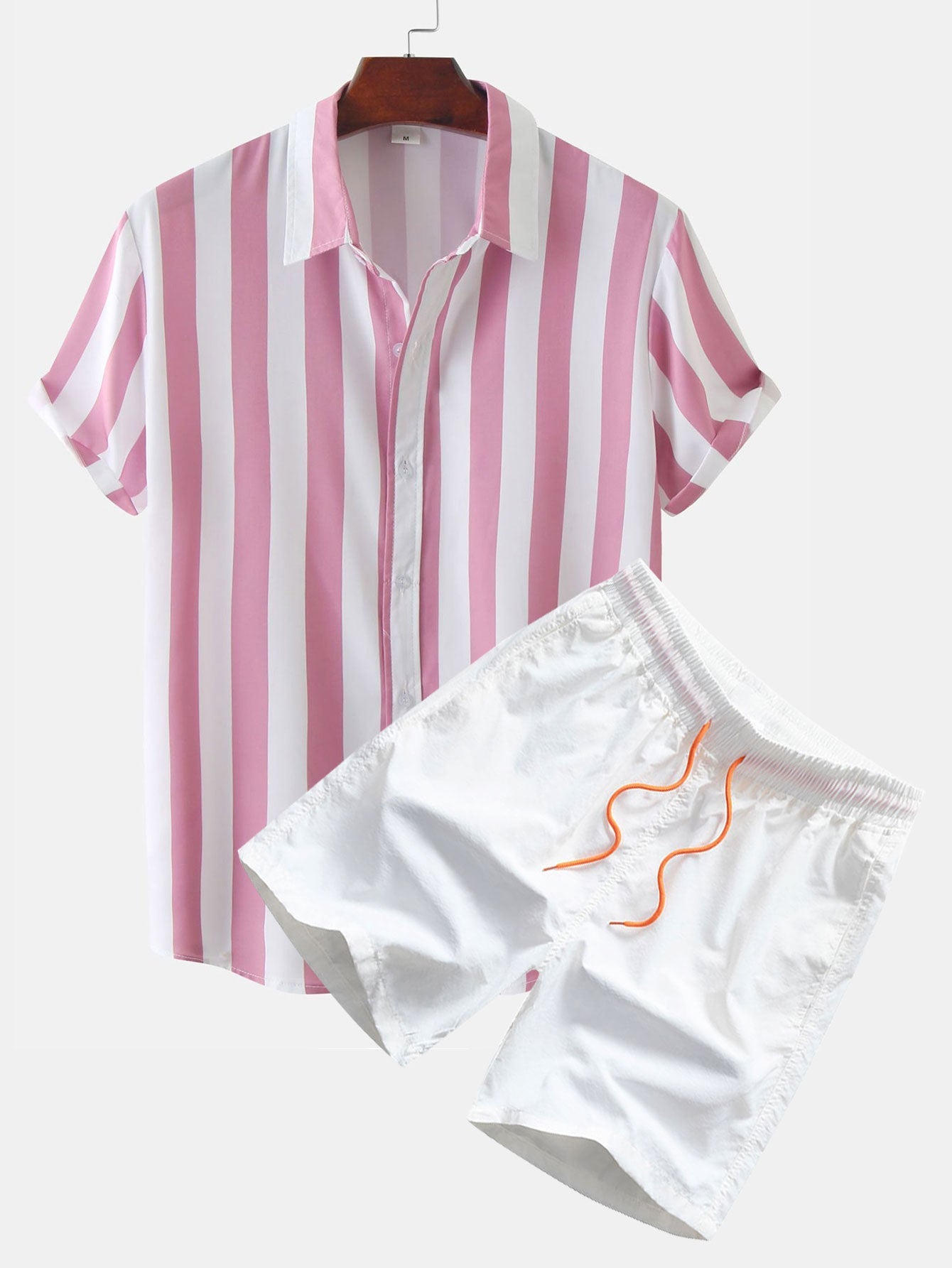 Ensemble Apolline — chemise à imprimé rayé & short de bain