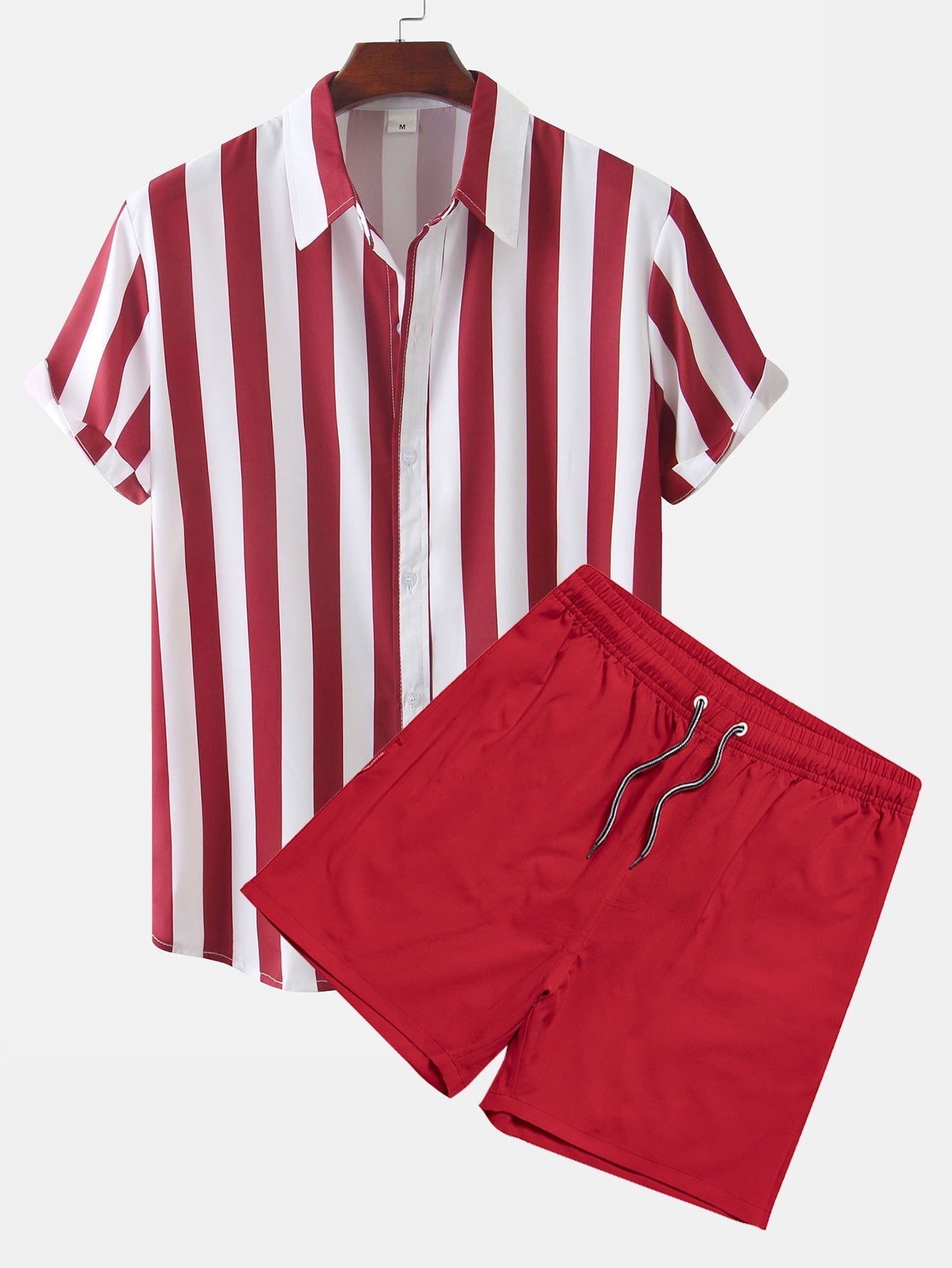 Ensemble Sidonie — chemise à imprimé rayé & short de bain