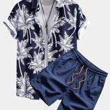 Ensemble Sidonie — chemise à imprimé palmiers & short de bain