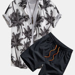 Ensemble Sidonie — chemise à imprimé palmiers & short de bain